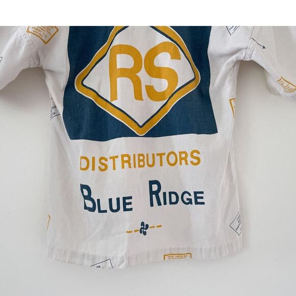 Vtg 50's Flour Feed Sack Tunic Top Soft Cotton Sz S Handmade Rare Boho Hippie - Picture 6 of 8